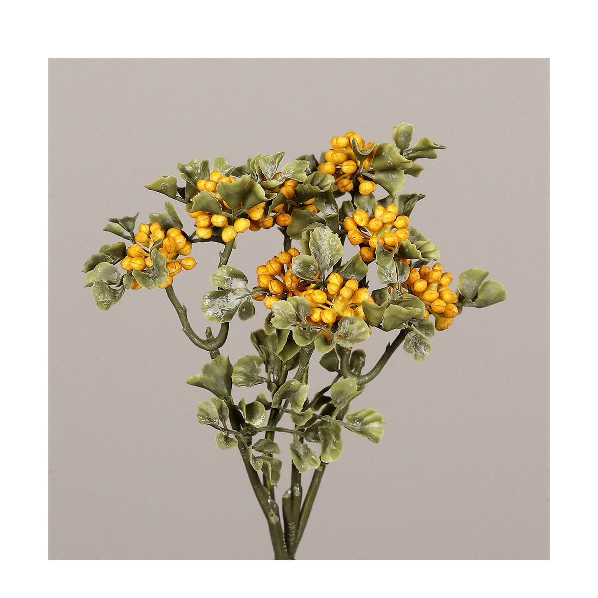 Deko Kunstpflanze Beeren, Beeren 4St/Bund, gelb, 17cm, DPI GmbH