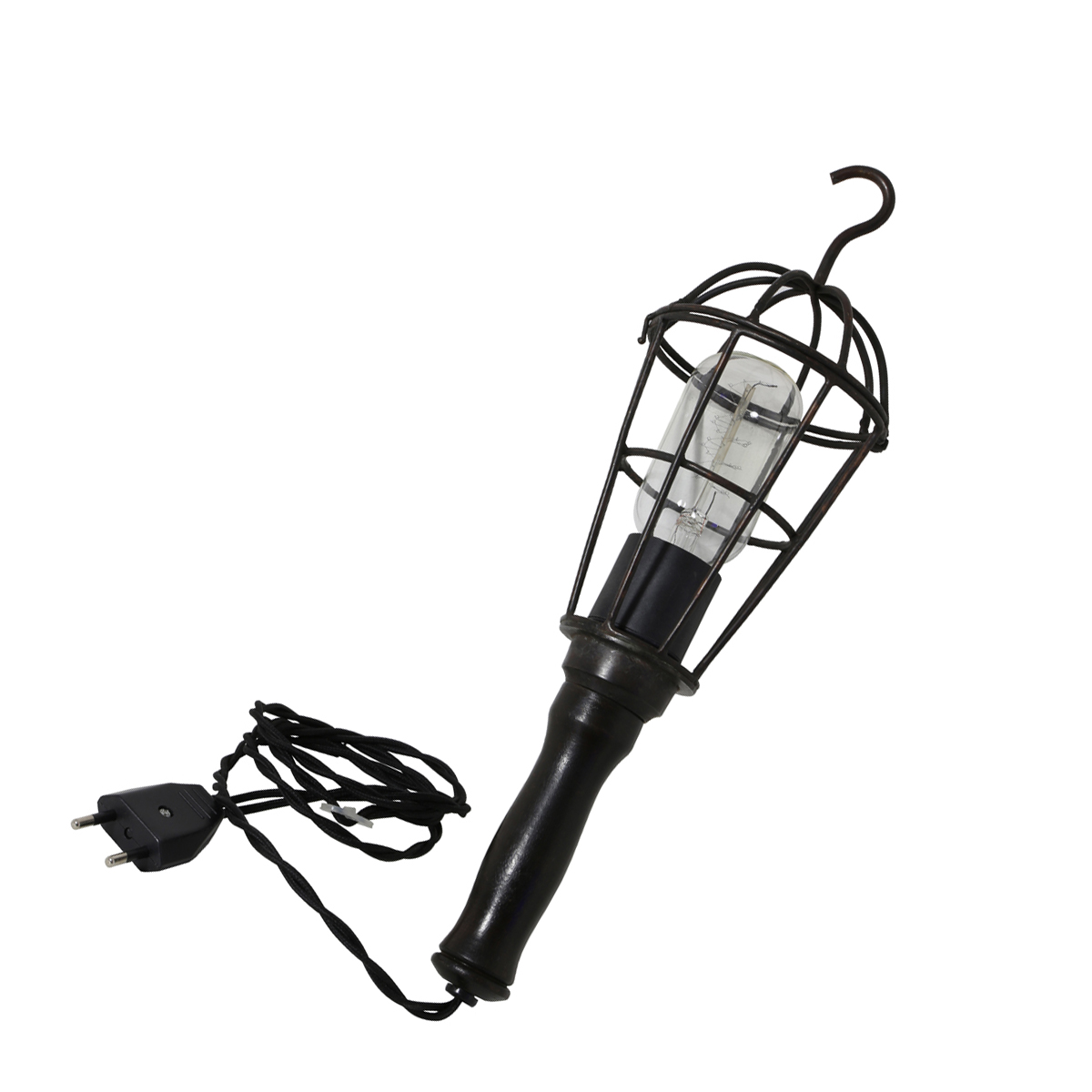 Hängeleuchte Worker cage 10x35cm schwarz metall Light & Living