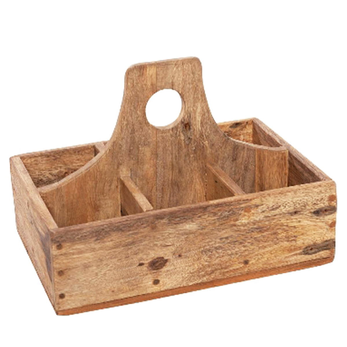 Weinflaschen Kiste mit Tragegriff 30x22cm Holz