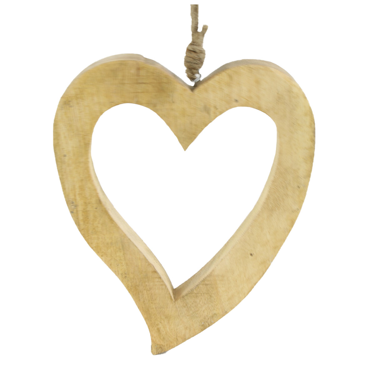 Herz Holz natur 21x17cm Hänger