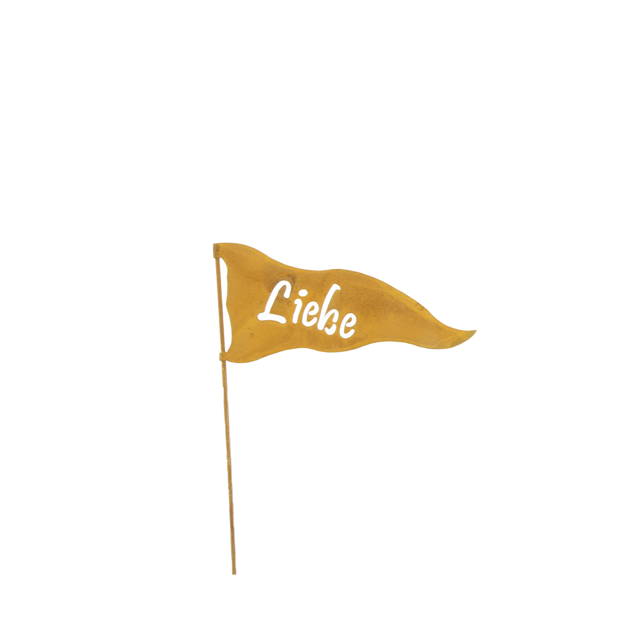 Deko Rost Fahne, Liebe, 10x26cm, Stecker