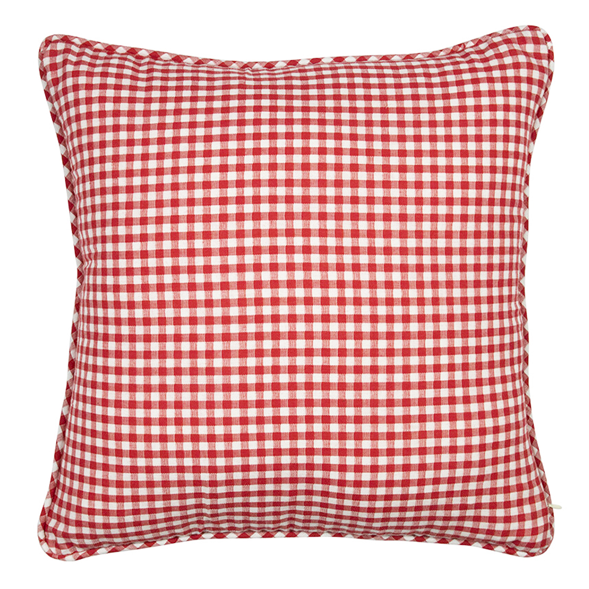 Baumwoll Kissen, Karo groß, rot, 55x55cm, Mars & More