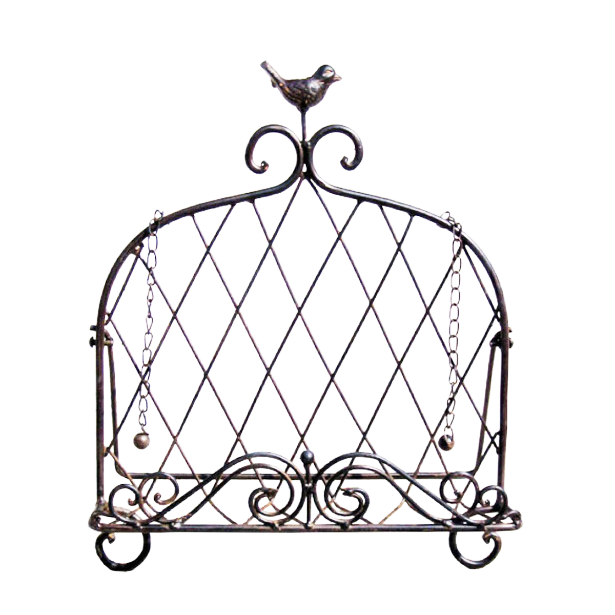 Deko Buchhalter mit Vogel, 38x33cm, klappbar, Metall