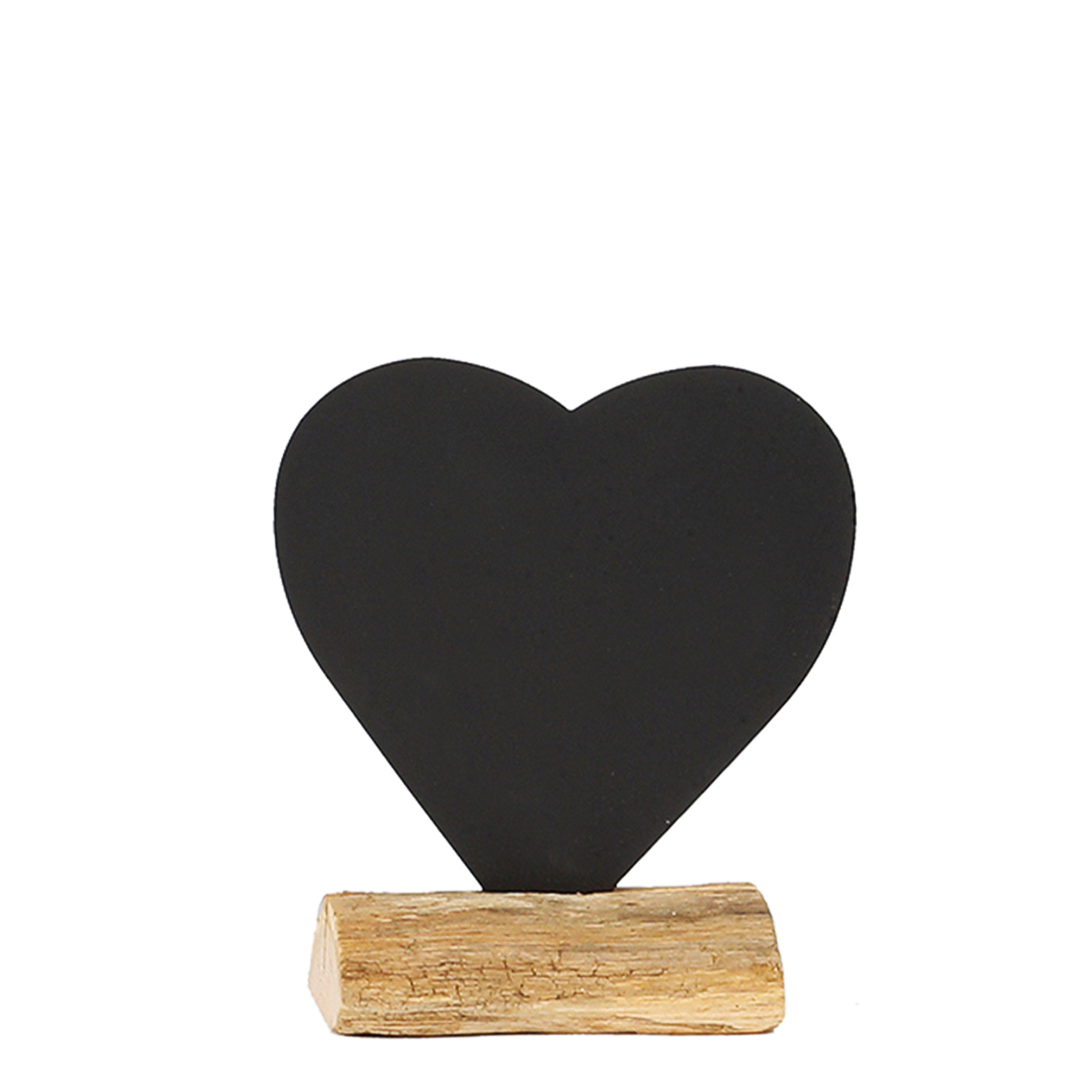 Kreidetafel Herz, Metallherz, Kreidetafel auf Holzsockel, 20cm, WMG Grünberger