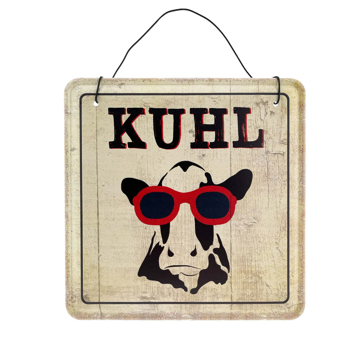 Metall Schild mit Spruch: Kuhl, 20x20cm, Gerrys Garden