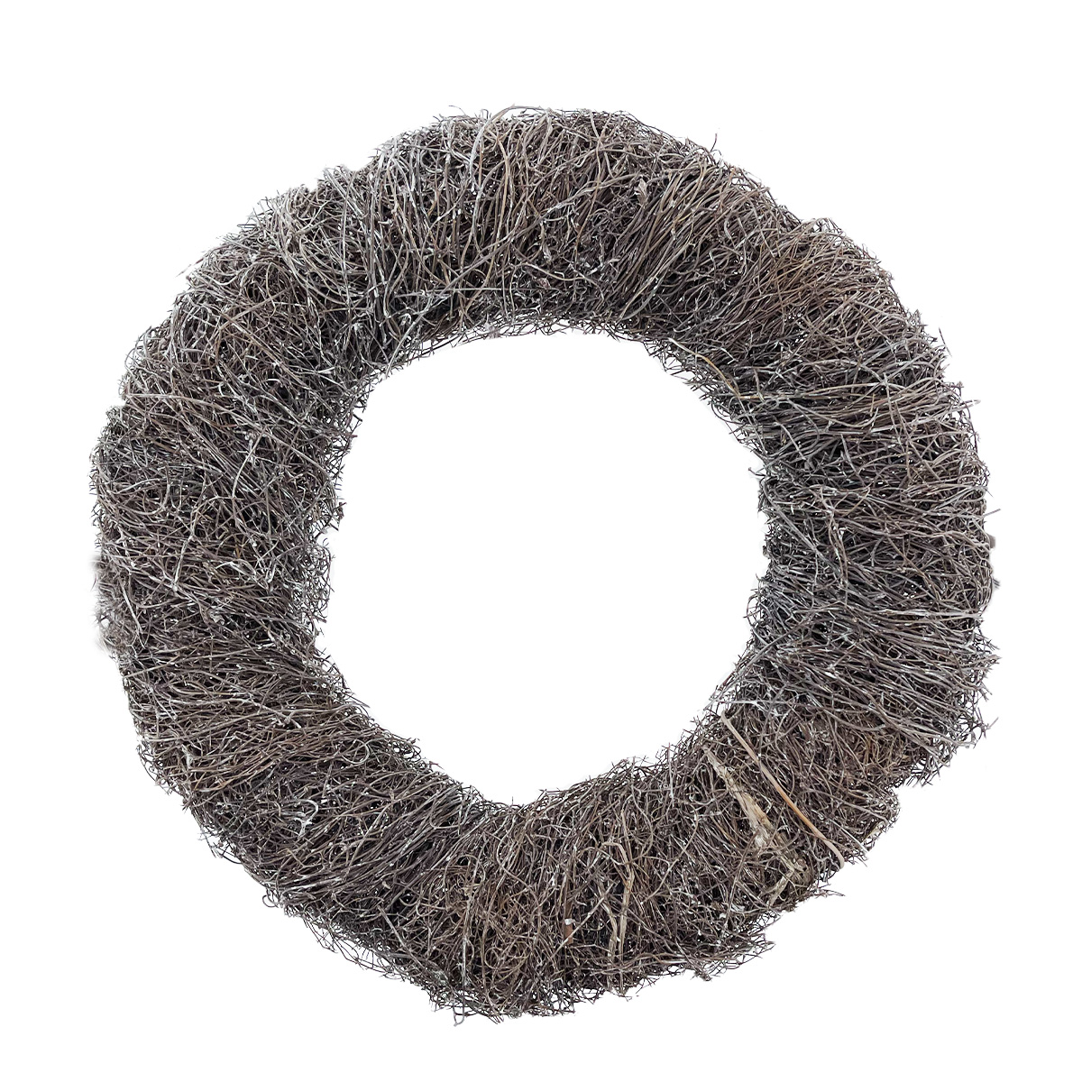 Deko Naturkranz Reißig gefärbt, Bastelkranz, grau/weiß, 30x6cm