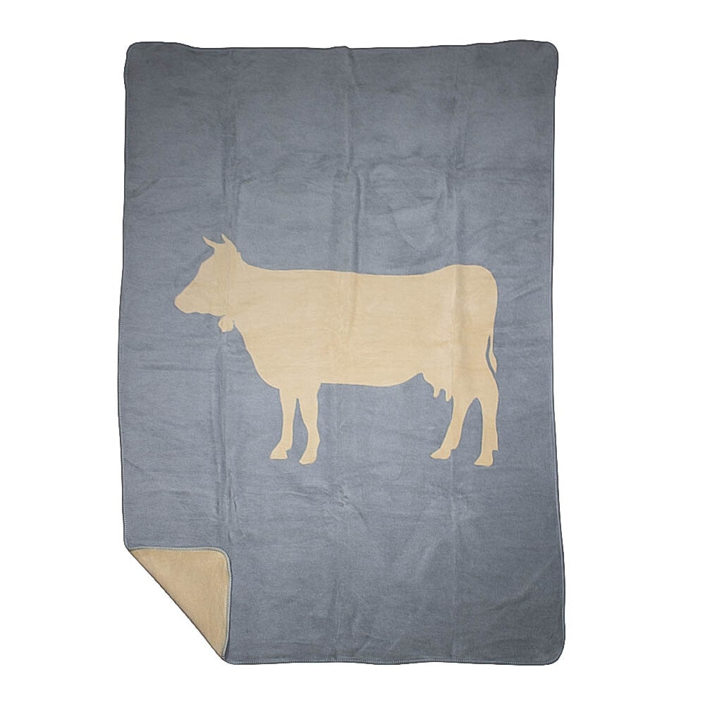 Fleece Decke Kuh, Alpine Kuh, 130x180cm, Mars & More