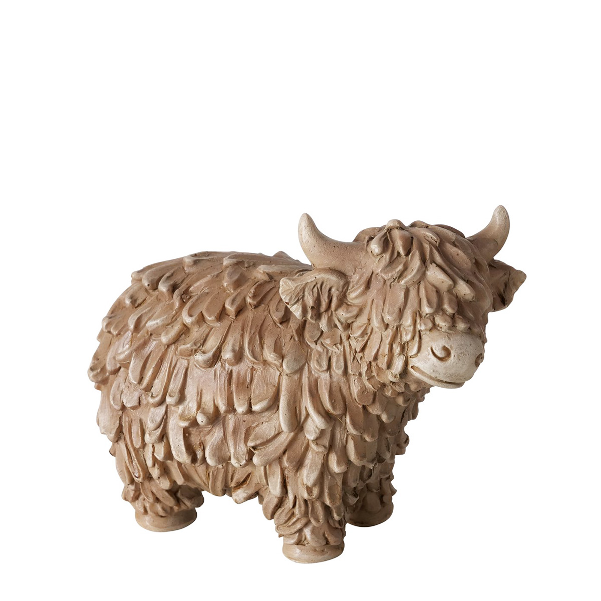 Deko Kuh, Schottisches Hochlandrind Buffy, braun, Boltze Home Collections