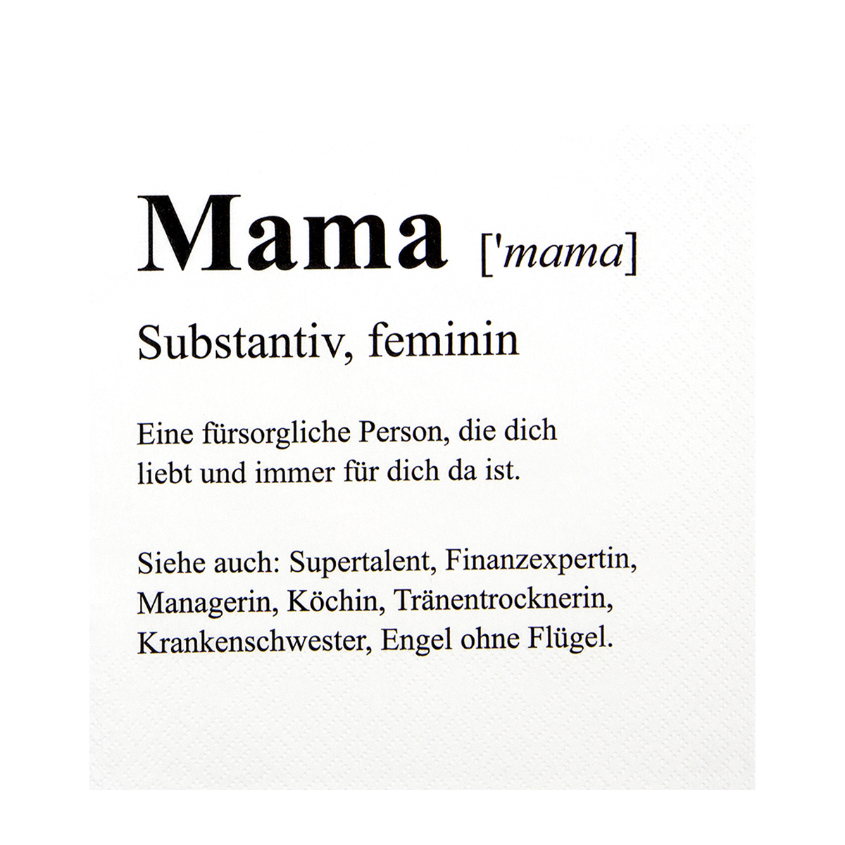 Home Fashion Papierservietten Mama, Wiki Mama, Lunch 33x33cm