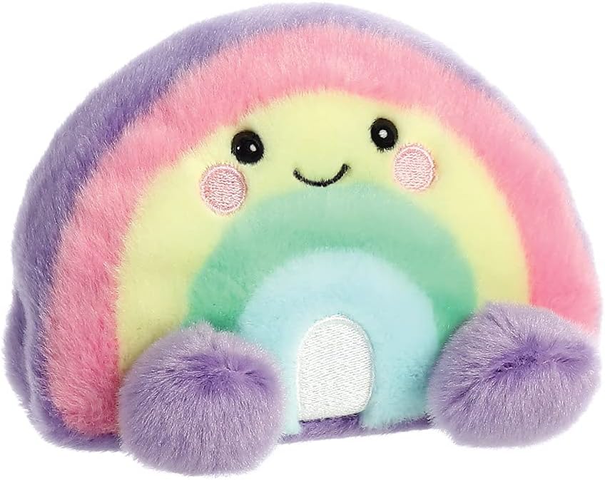 Plüsch Regenbogen Vivi Rainbow, pastell, Palm Pals, 13cm, Aurora World