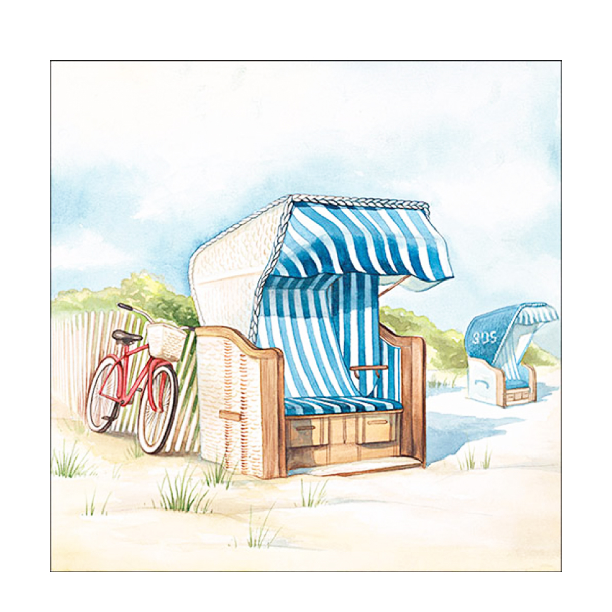 Ambiente Papierservietten Strand, Day at the Beach, Lunch 33x33cm