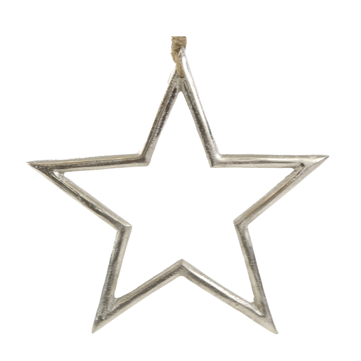 Deko Stern, Metallstern silber, Ø25cm, Hänger