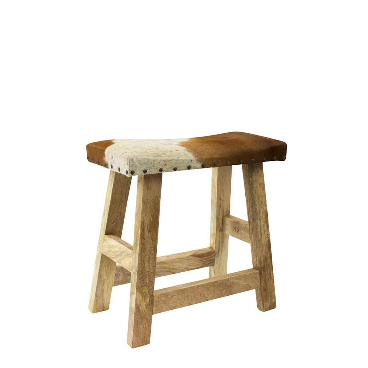 Kuhfell Bank, braun-weiß, 46cm, Mars & More