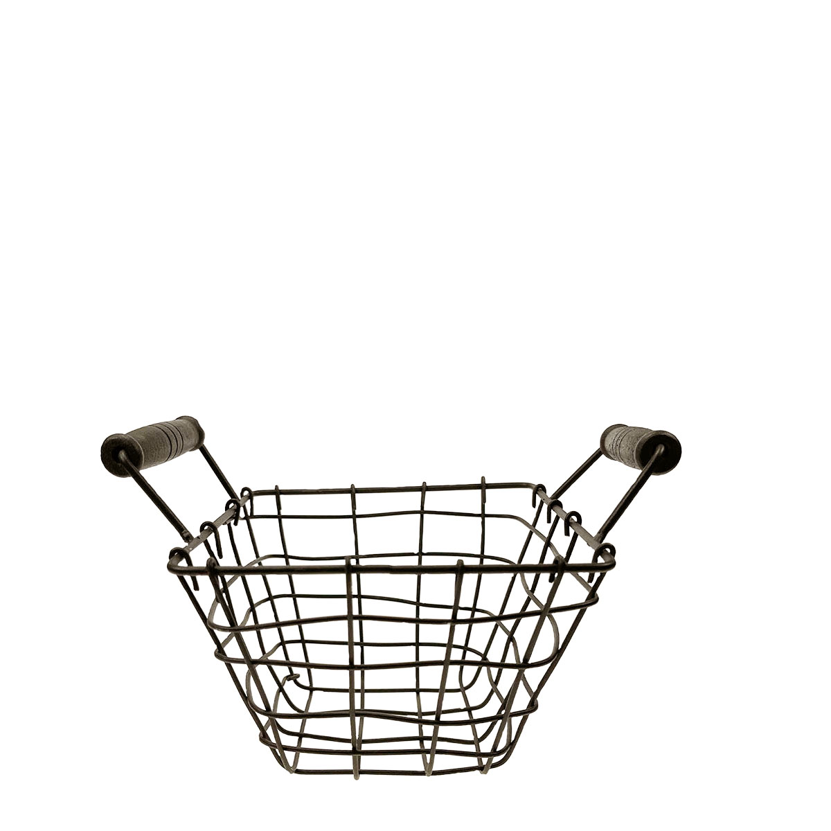 Drahtkorb mit Griff grau 18cm