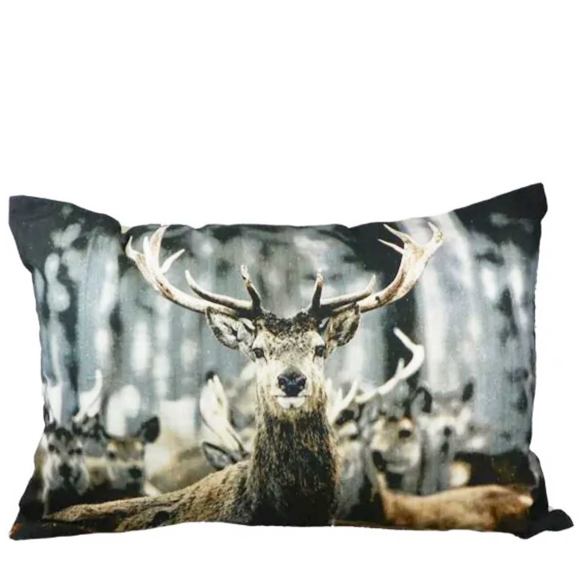 Kanevas Kissen, Hirsch, Winterhirsch, 40x60cm, Mars & More