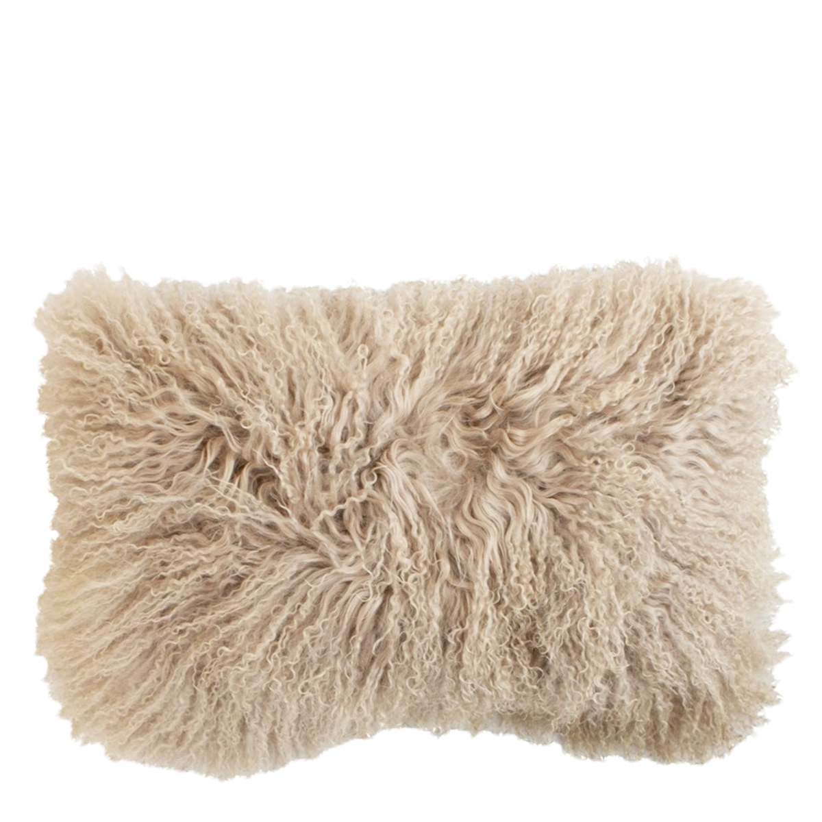 Fellkissen Schaf, Schaffellkissen, beige, 35x50cm, Mars & More