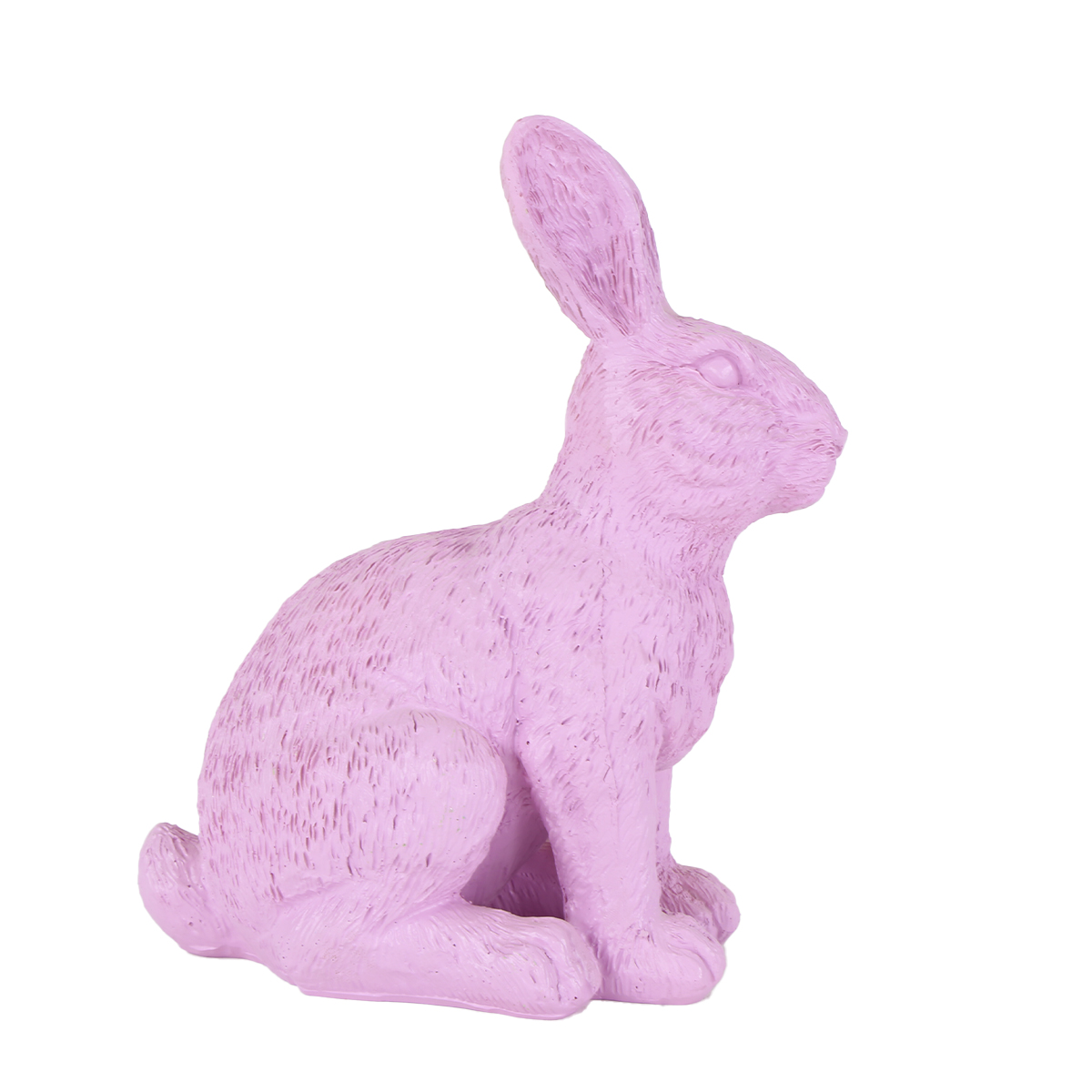 Deco Hase, Osterhase sitzend, rosa, 14x21cm, Polyresin