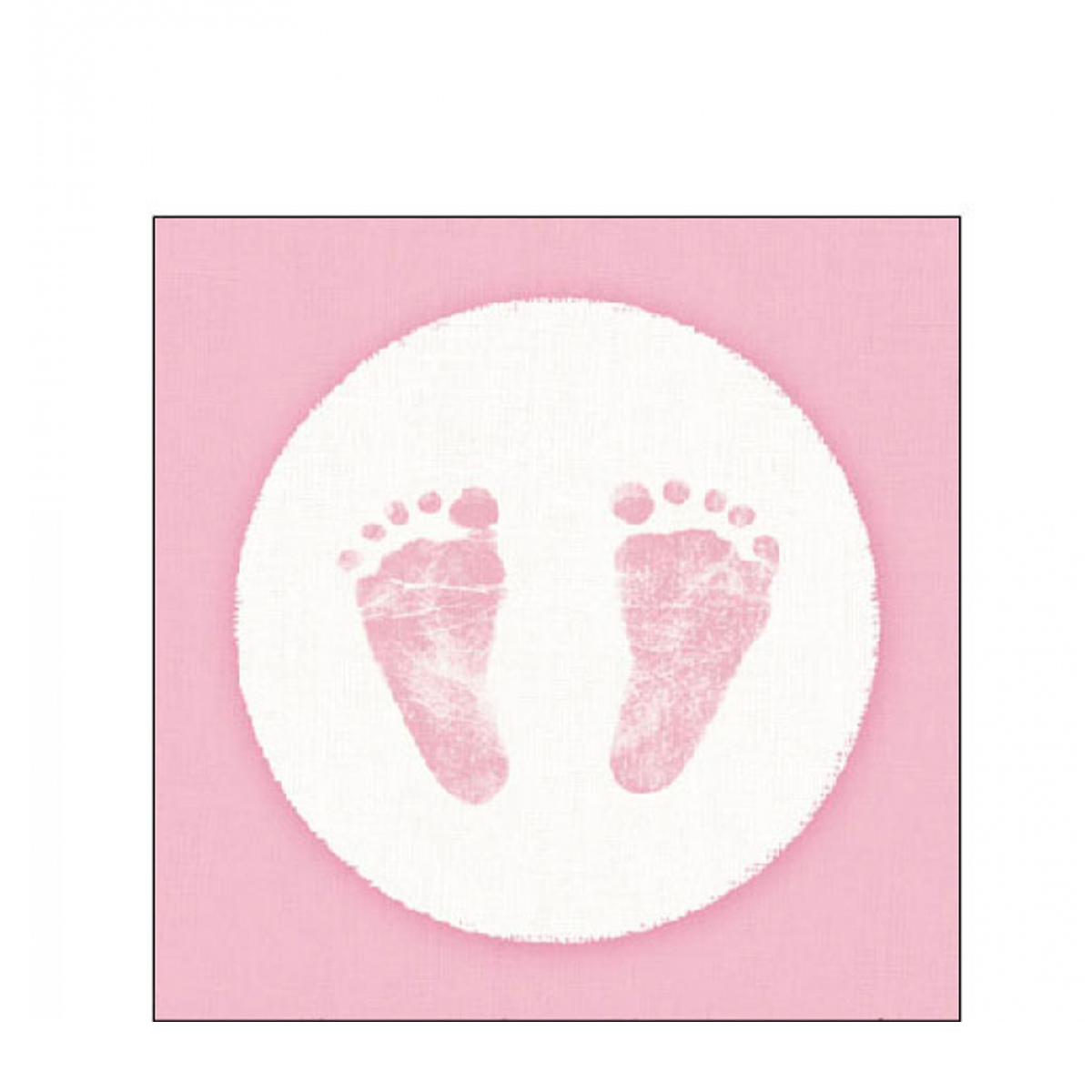 Ambiente Papierservietten Babyfüße rosa, Baby Steps Girl, Cocktail 25x25cm