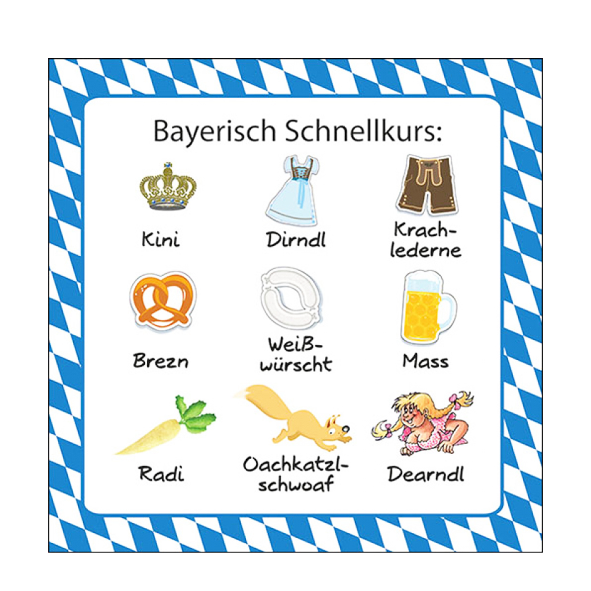 Ambiente Papierservietten Bayrisch Schnellkurs, Lunch 33x33cm