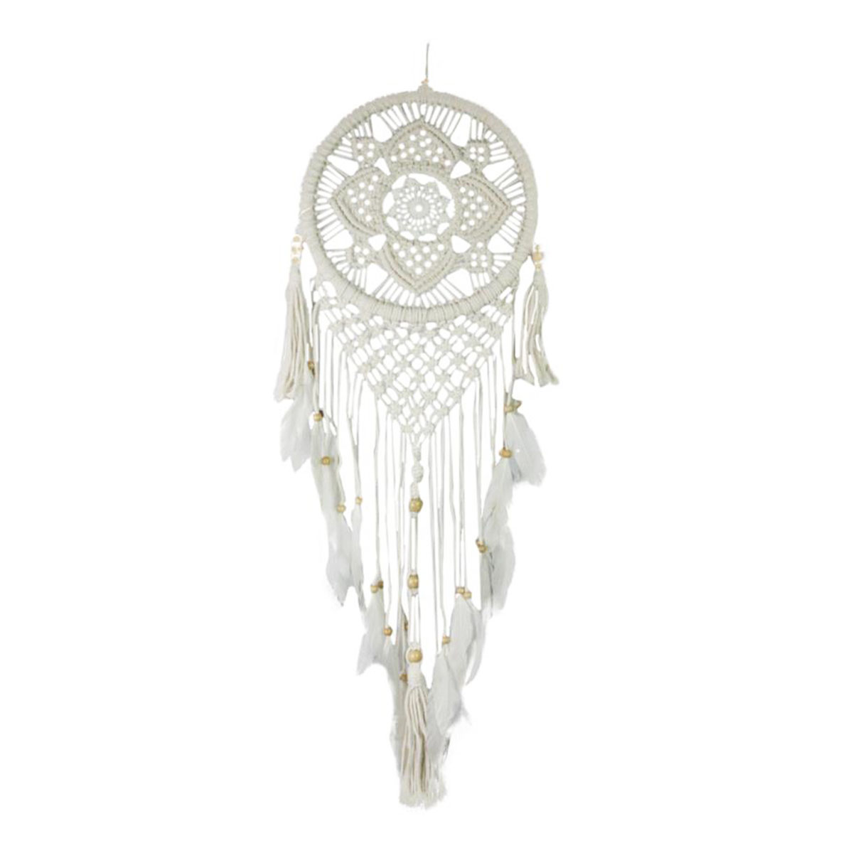 Deko Traumfänger, Dreamcatcher Boho, Ø28cm, Makramee