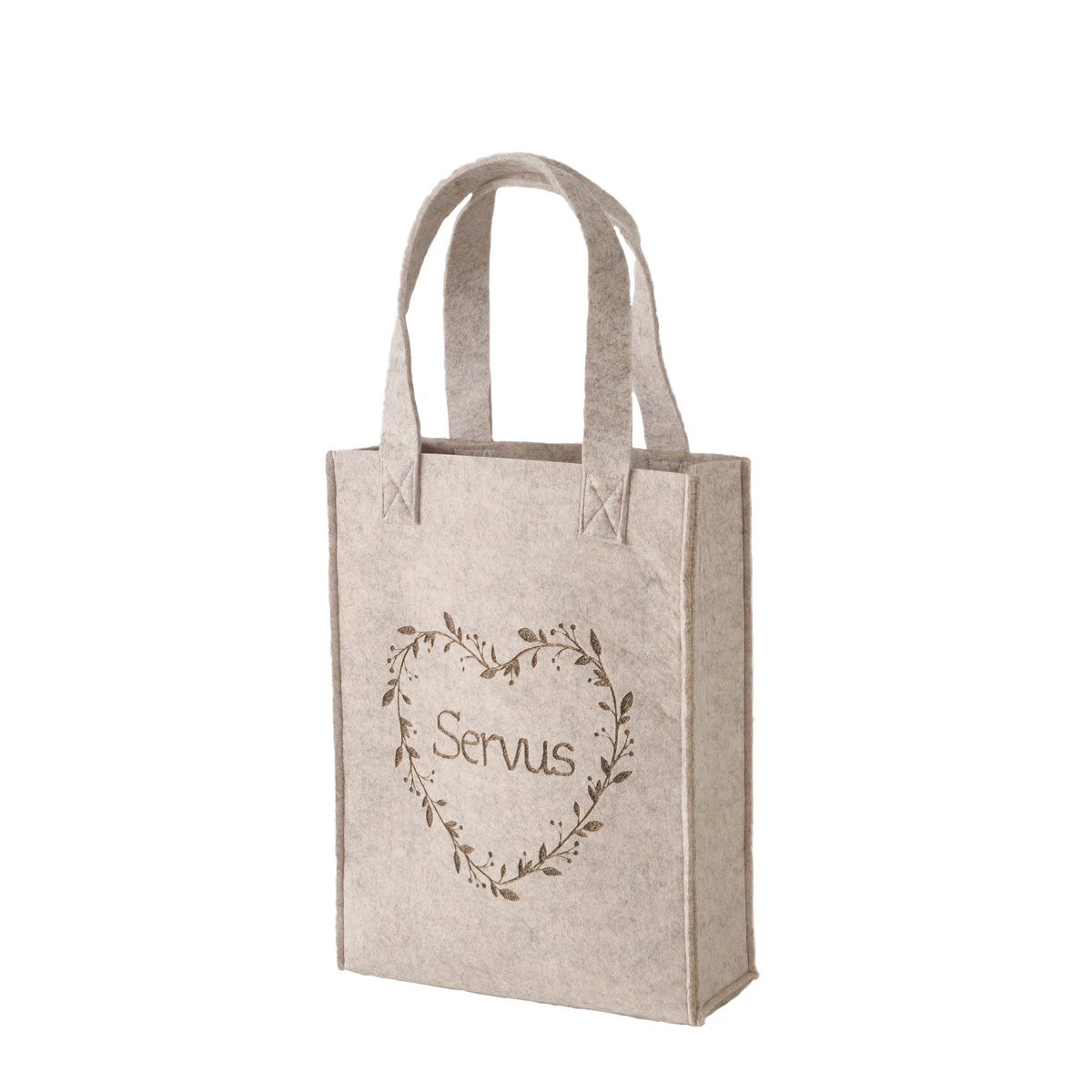 Filz Tasche "Garni" beige, Servus, 40cm, Boltze