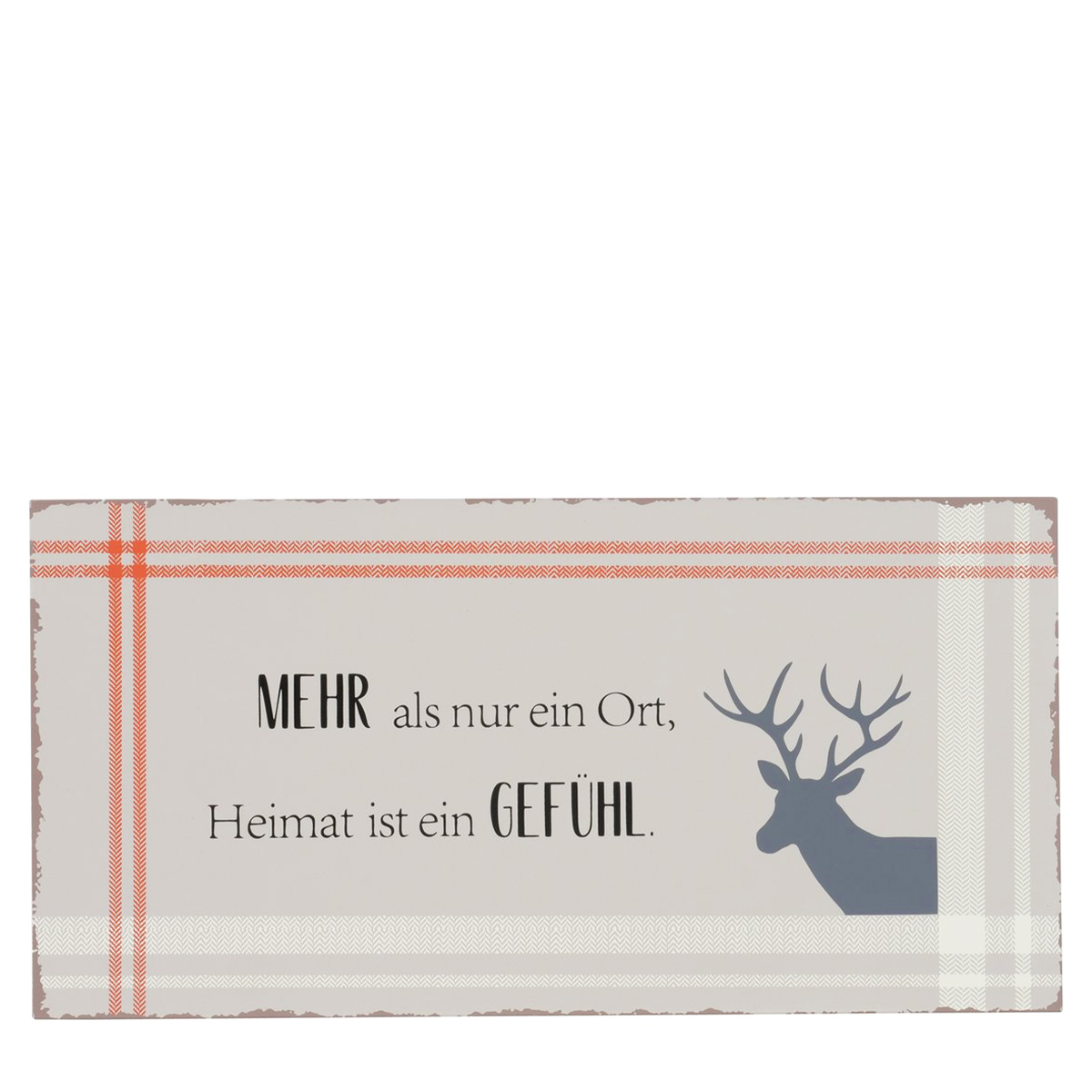 Schild Hirsch Karo, Metallschild Mehr als nur ein Ort..., 40x20cm, Boltze Home Collections