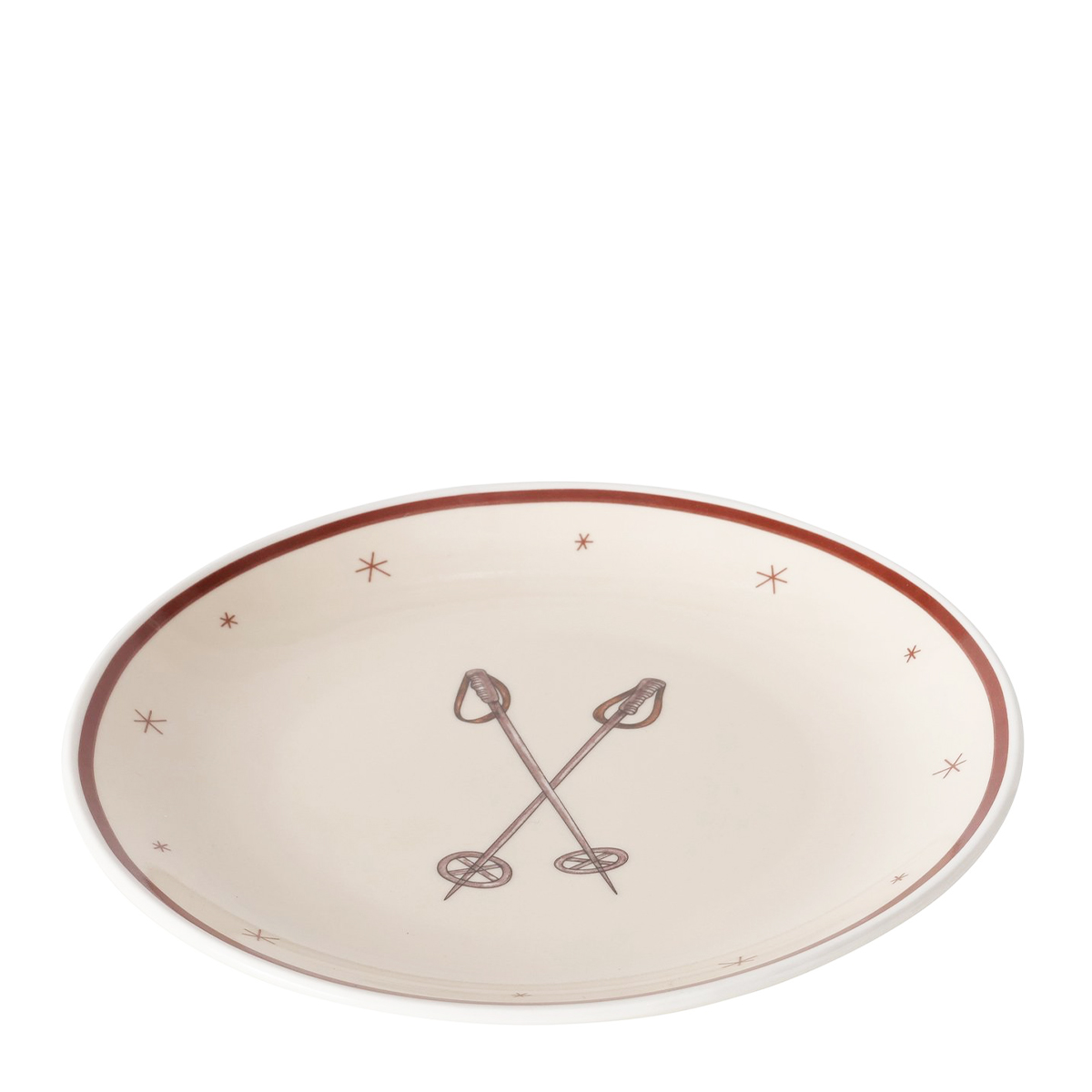 Teller Mountains, Skistöcke, Ø21cm, Keramik, Boltze