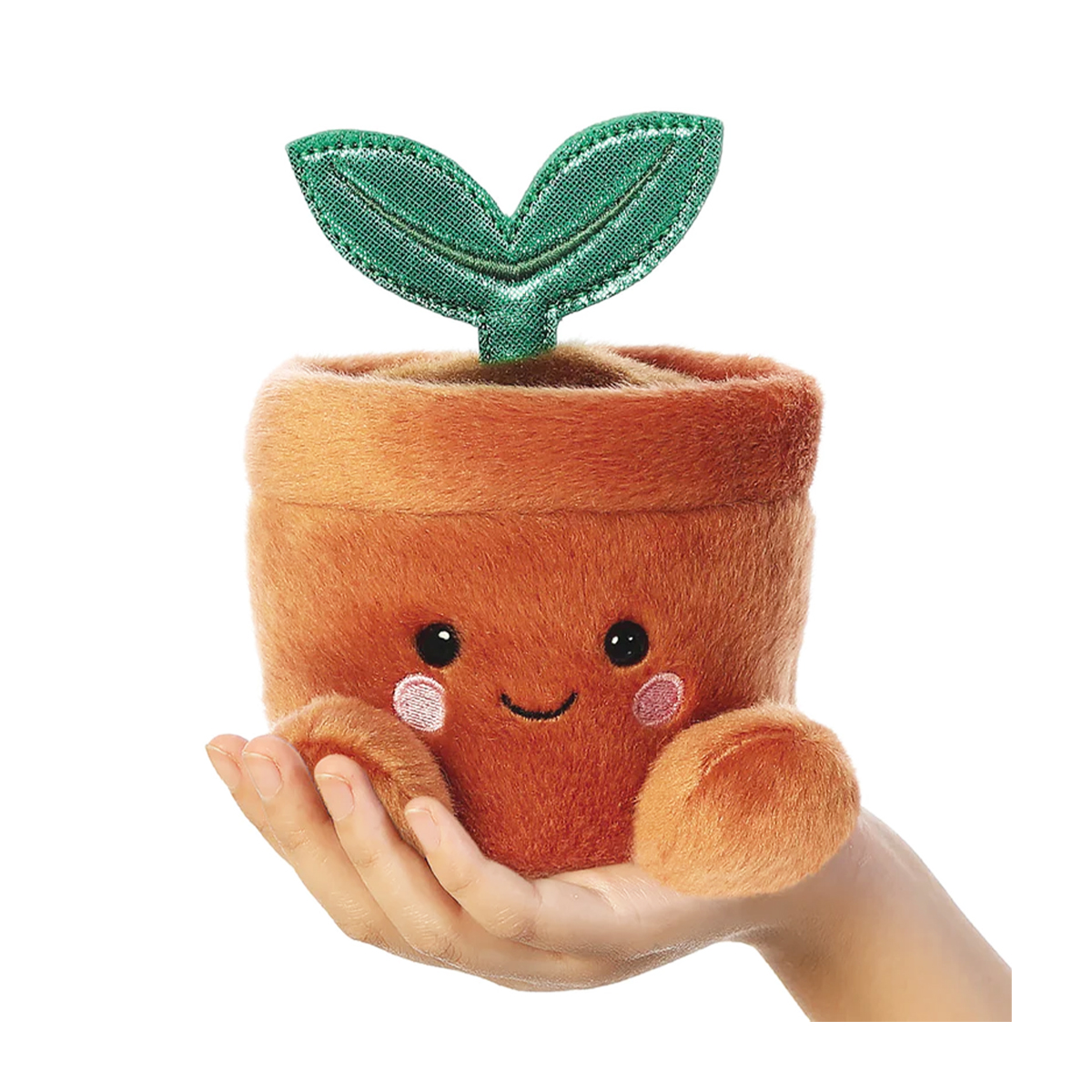 Plüsch Blumentopf Terra, braun, Palm Pals, 13cm, Aurora World