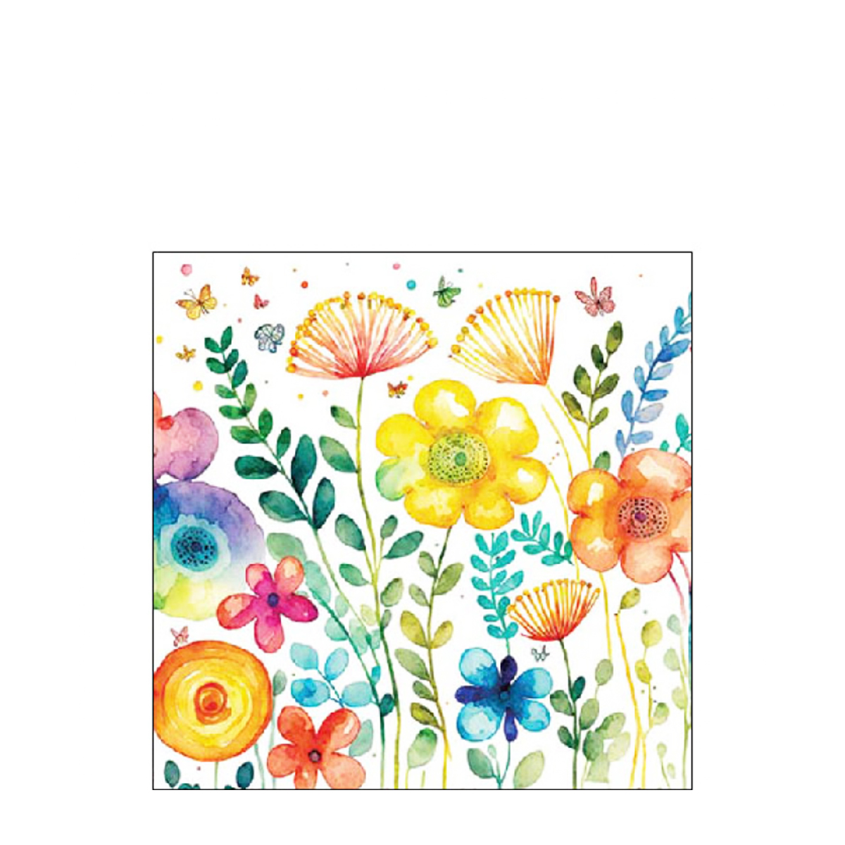 Ambiente Papierservietten bunte Frühlingsblumen, Cocktail 25x25cmBezeichnung