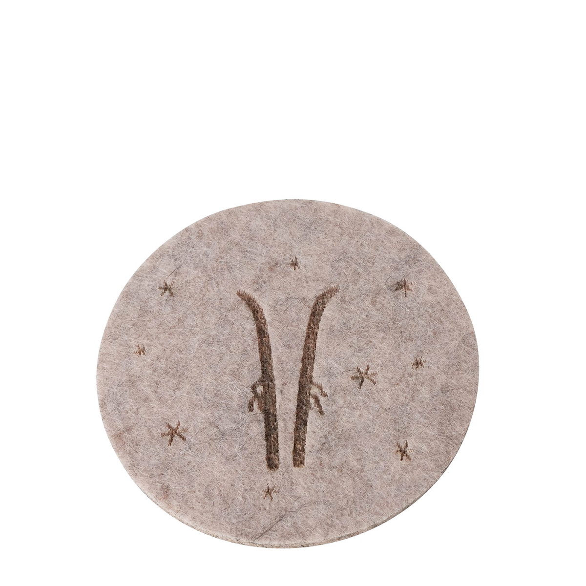 Filz Untersetzer Mountains, Ski, Ø10cm, 6St/Pck, Boltze