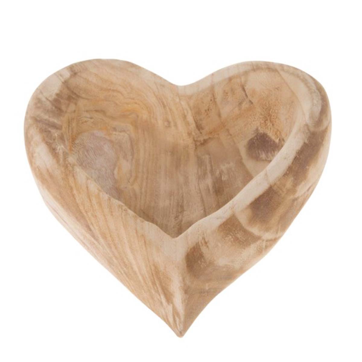 Deko Holzschale Herz, Naturholzschale, 36x31cm, DIJK Natural Collections