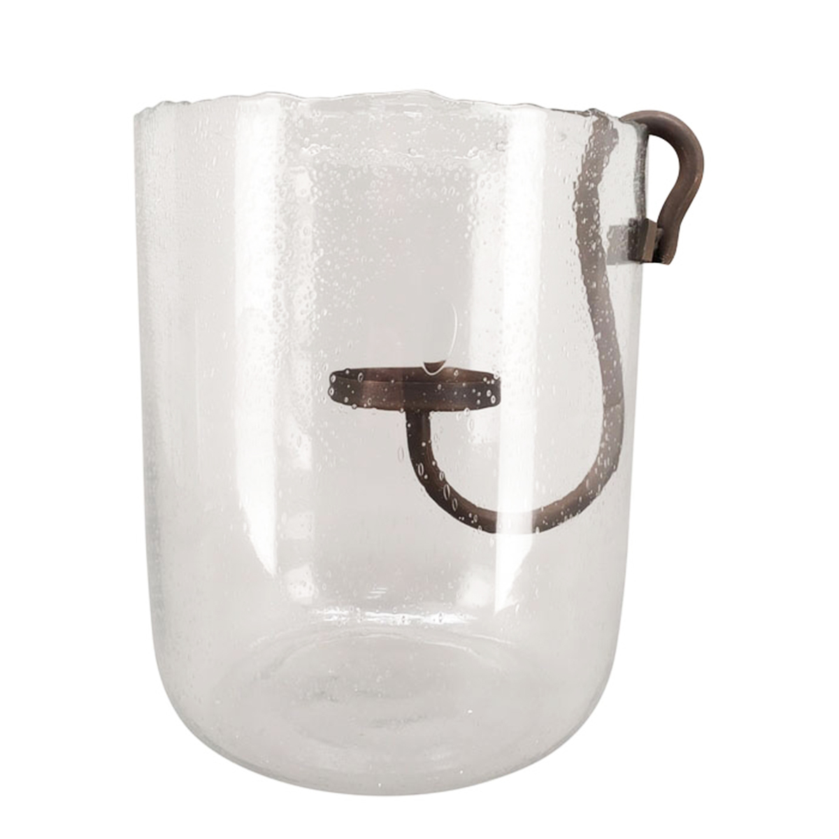 Deko Windlicht, Verre, Glas mit Kerzenhalter, 25x25x30,cm