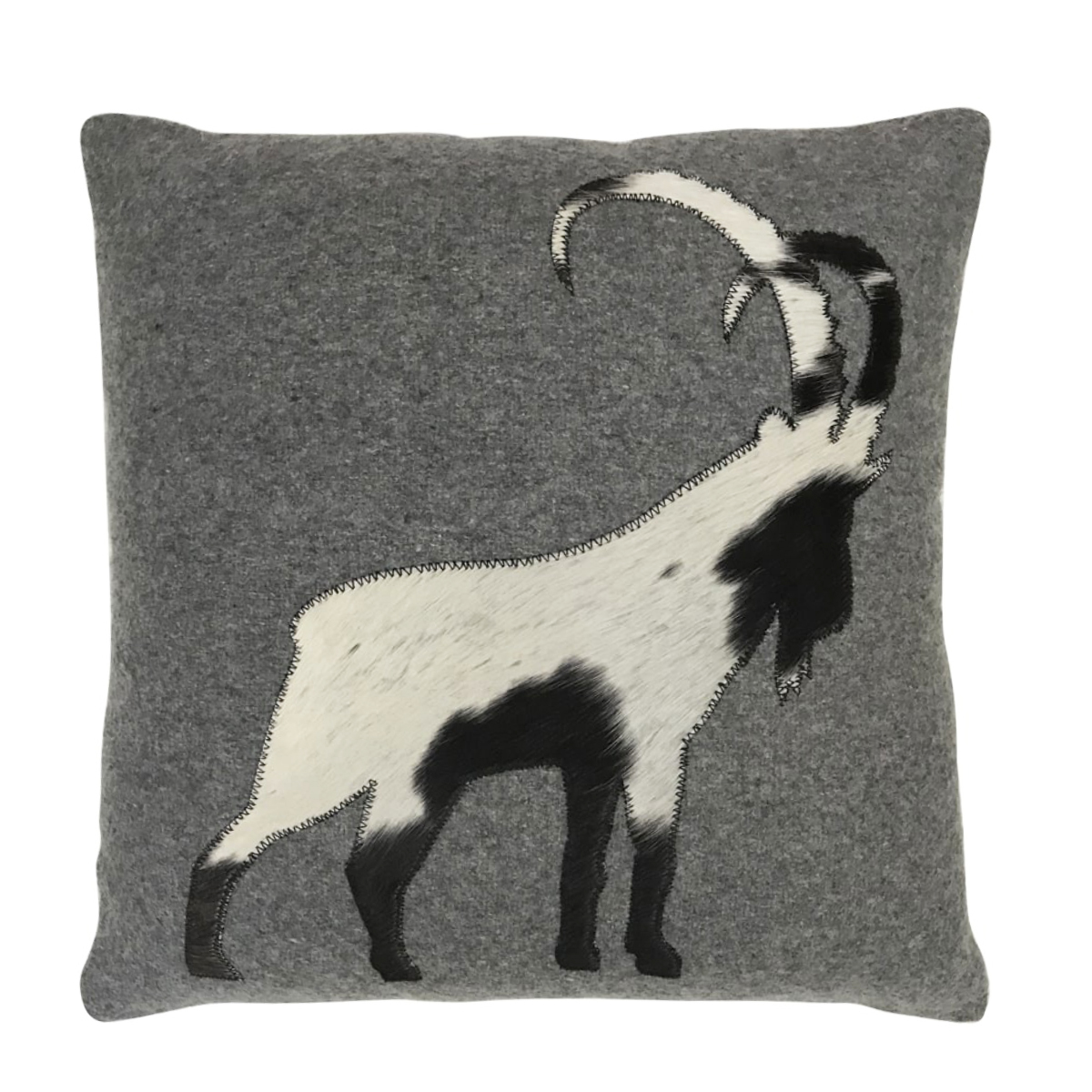 Filz Kissen Steinbock grau, 45x45cm, Mars & More