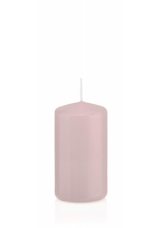 Stumpenkerze Flachk. ROSE 120/58