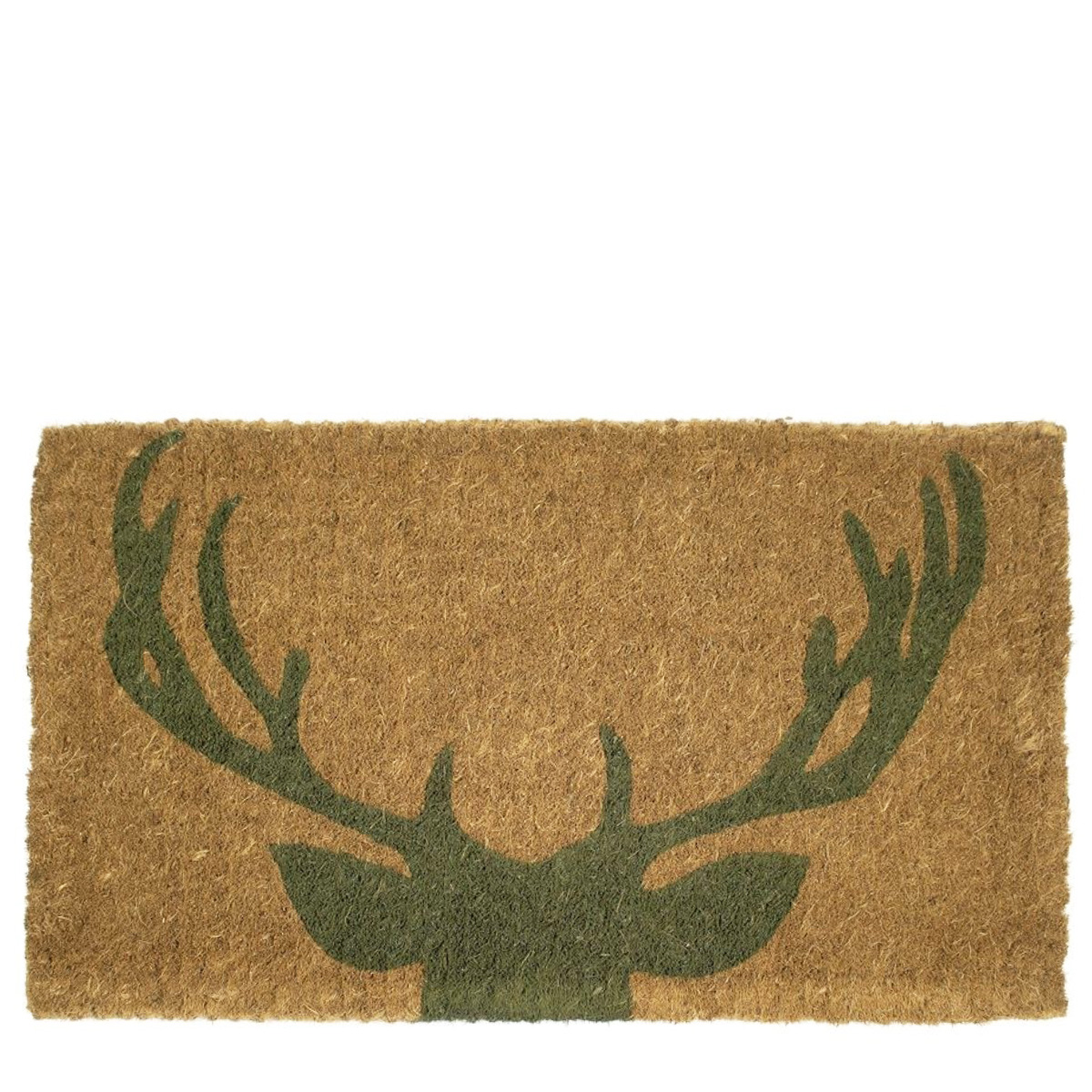 Kokos Fussmatte, Geweih grün, 75x45x4cm, Mars & More
