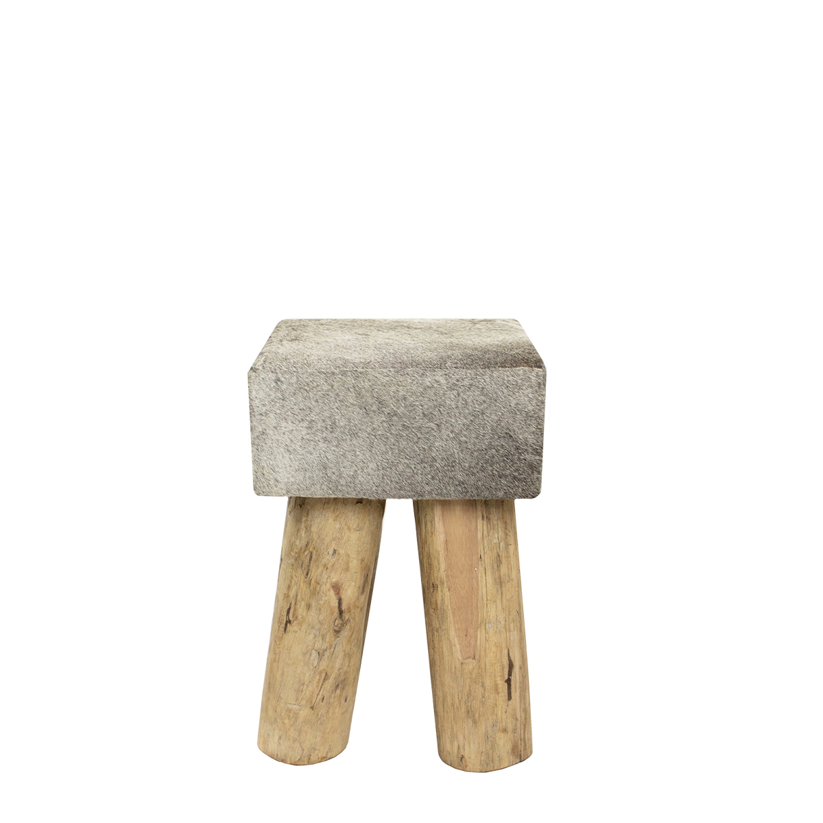 Fell Hocker, quadratisch, grau, 45cm, Mars & More