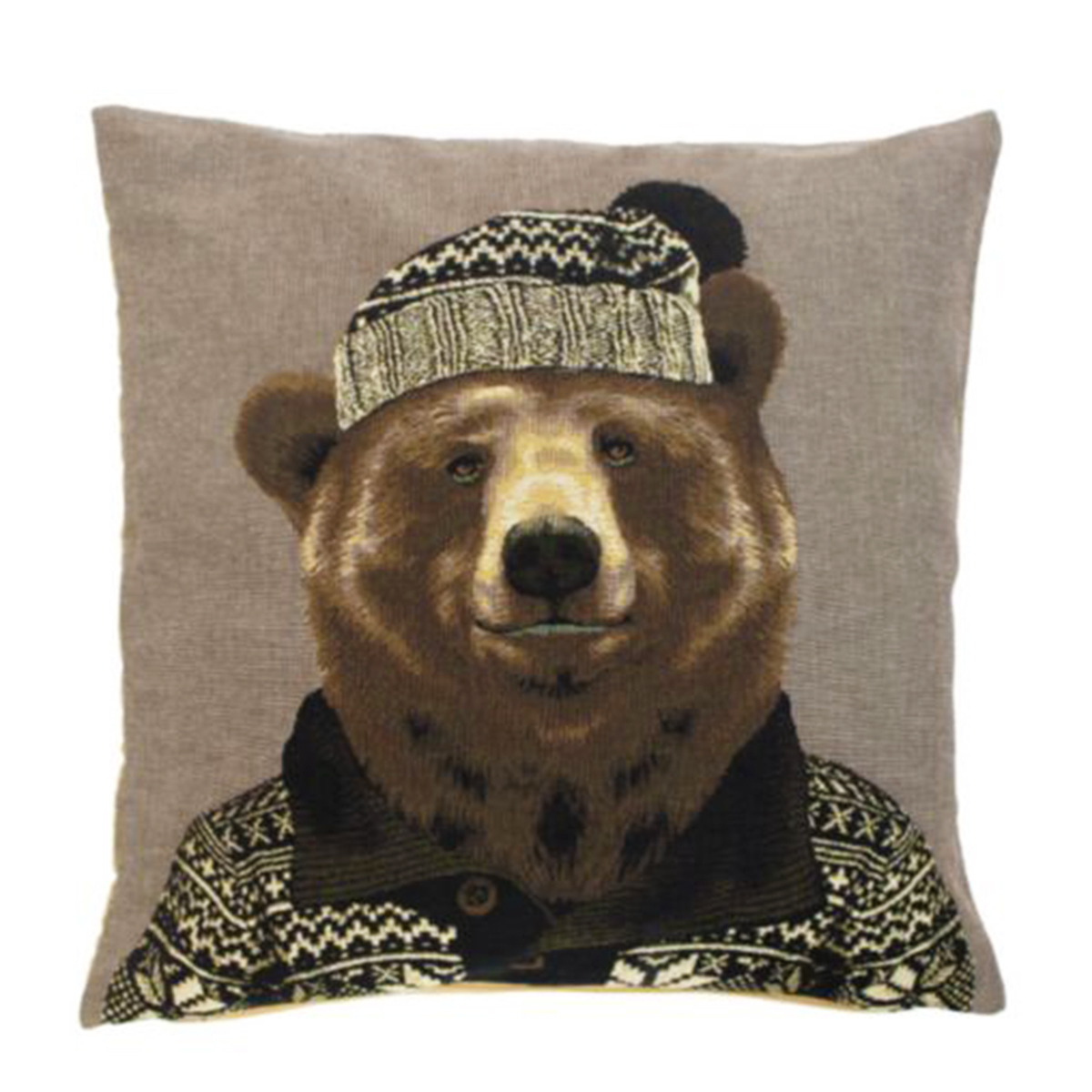 Gobelin Kissen Bär, Nordic Bär, 45x45cm, Mars & More