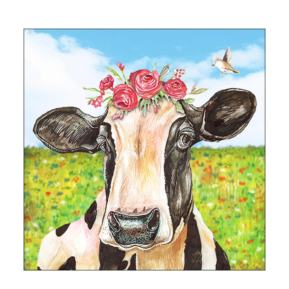 Ambiente Papierservietten Kuh Mia, Lunch, 33x33cm