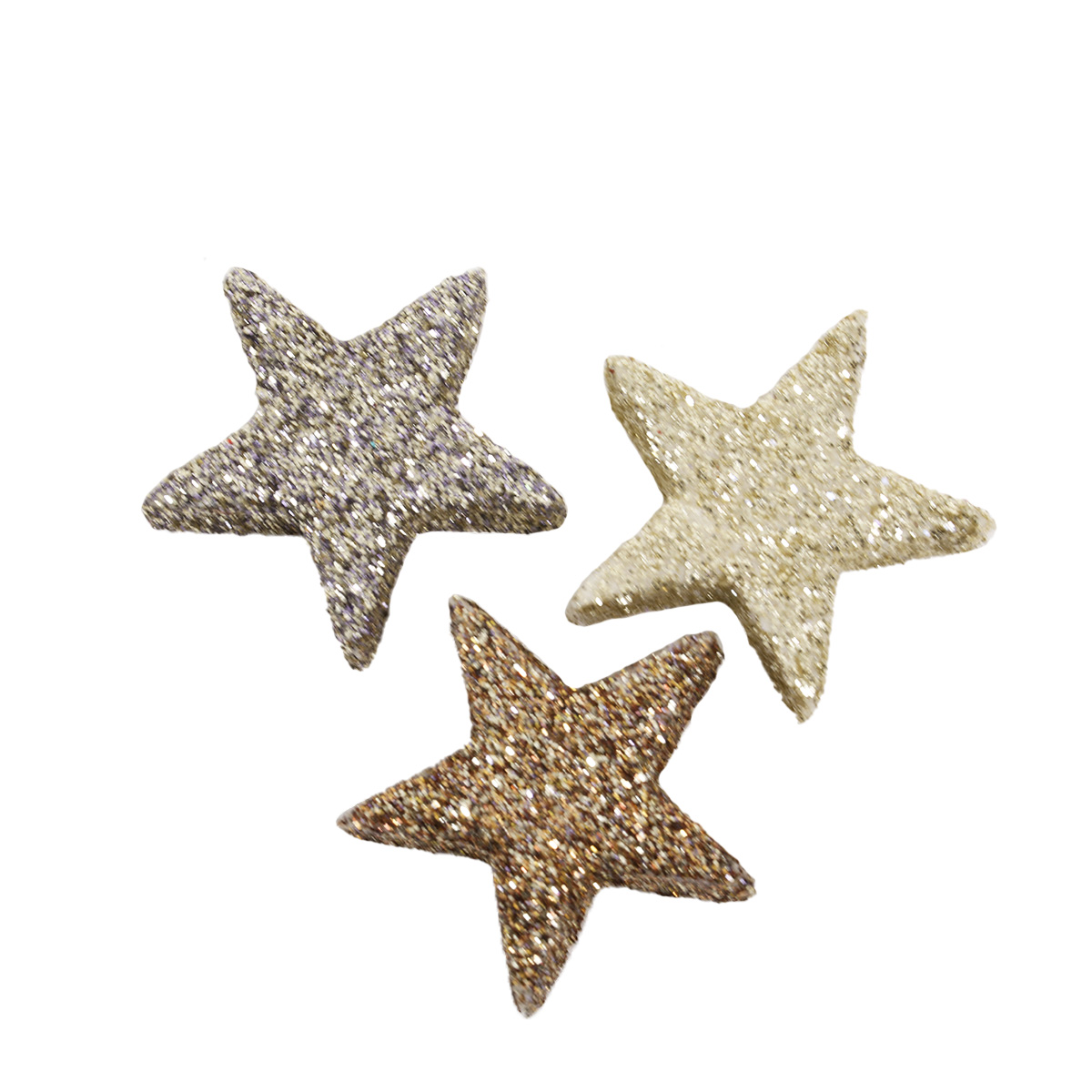 Deko Streuer, Sterne Glitter, 3 versch. Farben, 108 St/Box