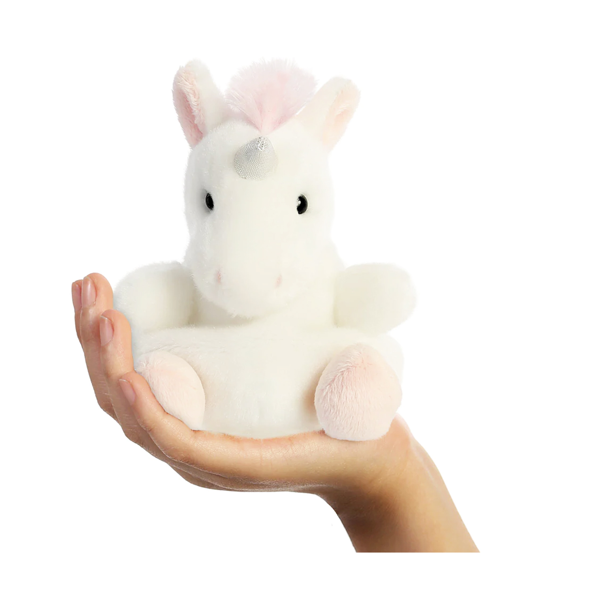 Plüsch Einhorn Sassy, rosa-weiß, Palm Pals, 13cm, Aurora World