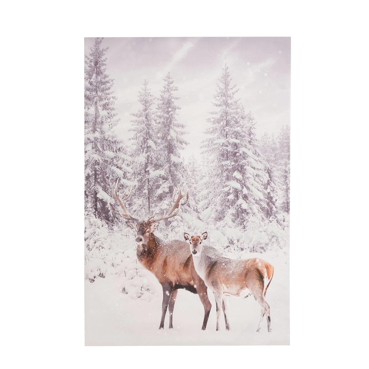 Leinwandbild Alvi Hirsche Winter Landschaft 80x120cm, Boltze