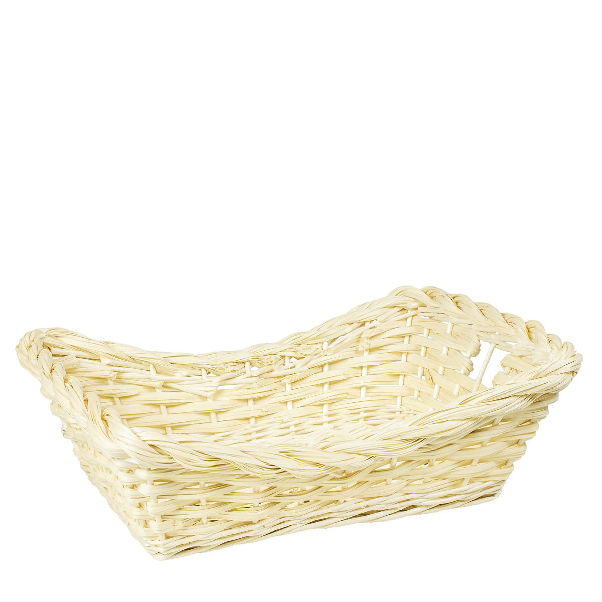 Korb, Geschenkkorb, Füllkorb aus Holzspanbündel natur, mittig abfallend, 46x32cm