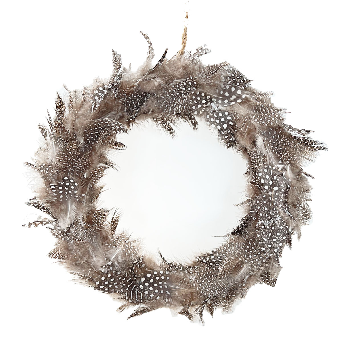 Natur Federkranz, grau, 20cm, Hänger