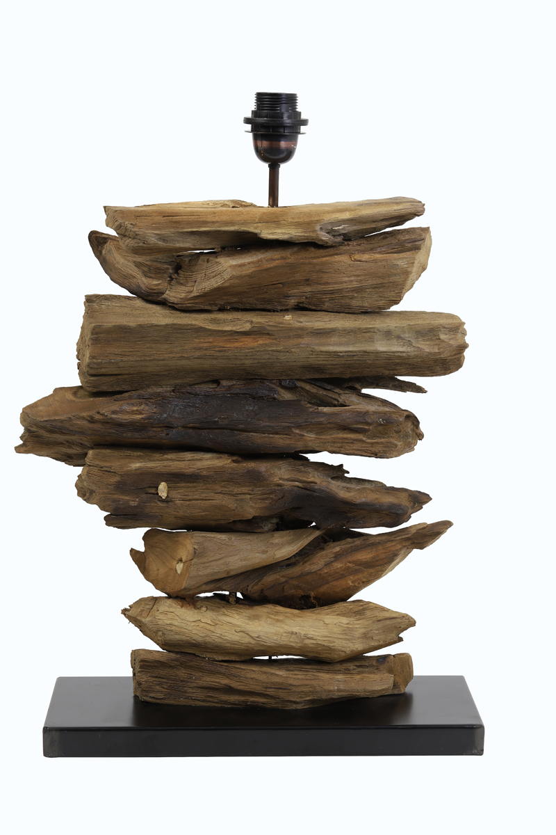 Holz - Lampenfuß "FURY"  natur,  Light&Living