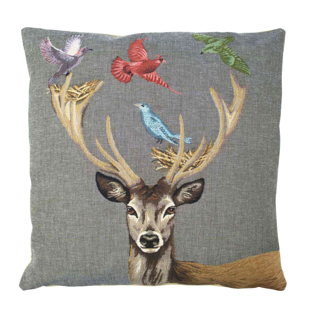 Gobelin Kissen Hirsch, Funky Deer Nest, 45x45cm, Mars & More