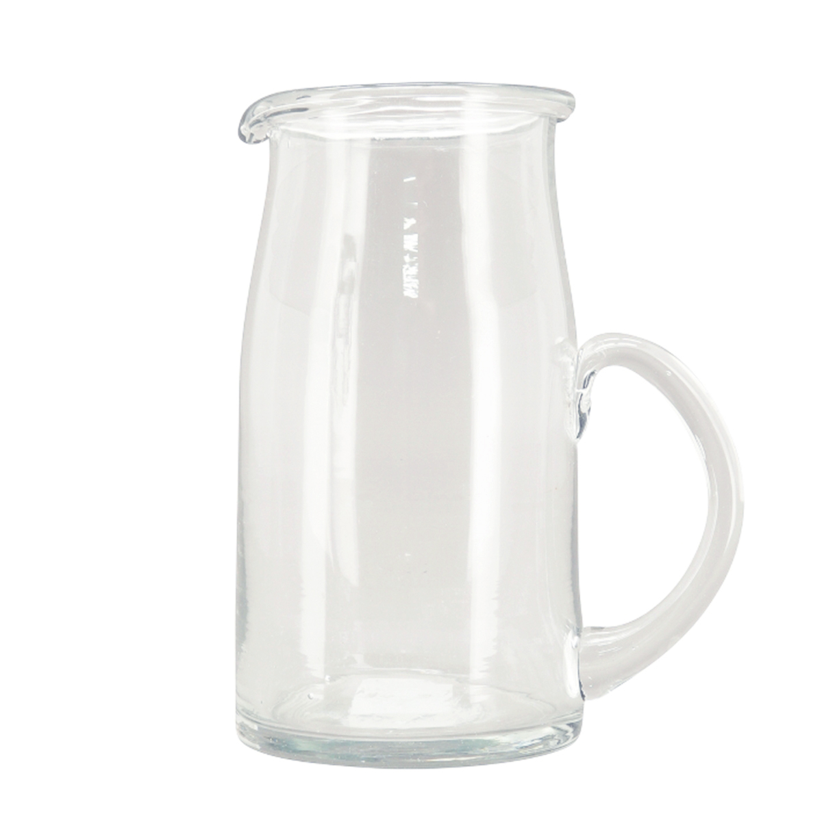 Glaskrug mit Henkel, Saftkrug, 19cm