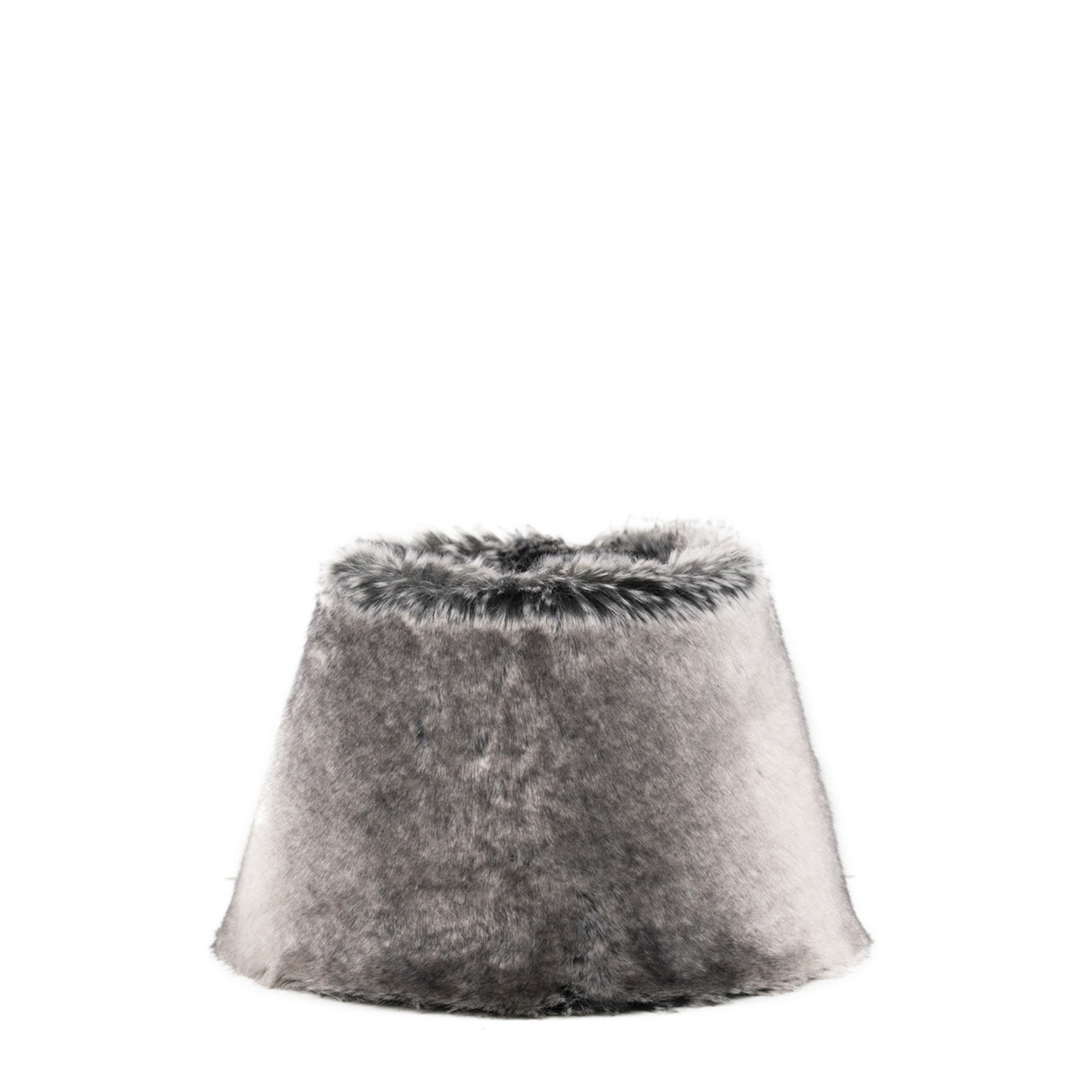 Kunstfell Lampenschirm, Wolf grau, 30x20cm, Mars & More