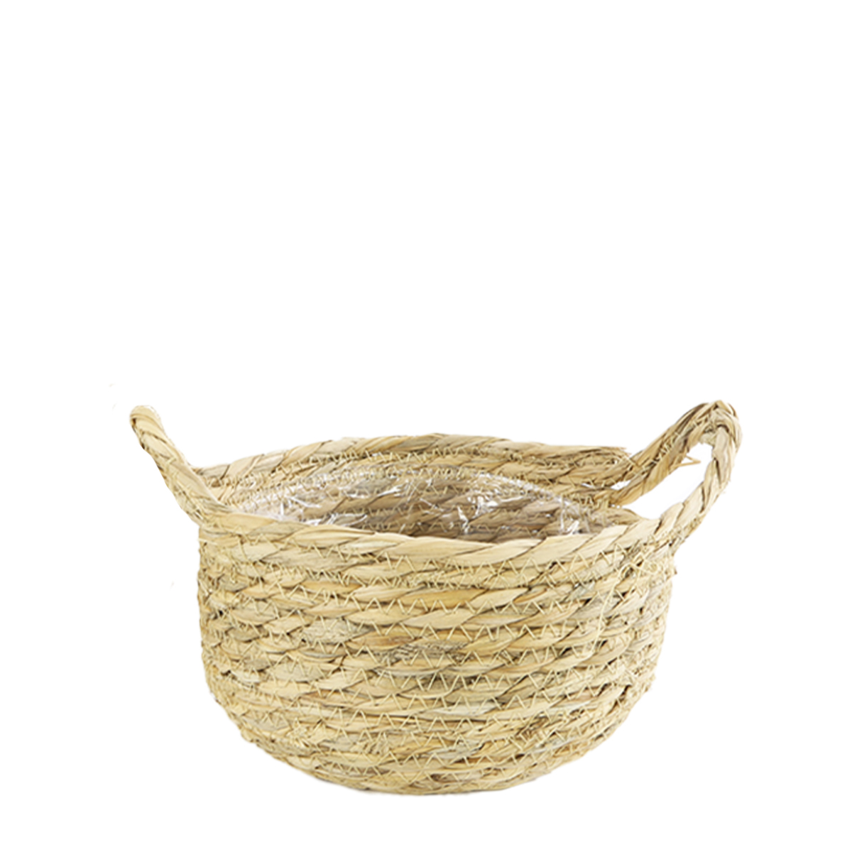 Pflanzkorb/Naturkorb mit Henkel natur Ø22cm