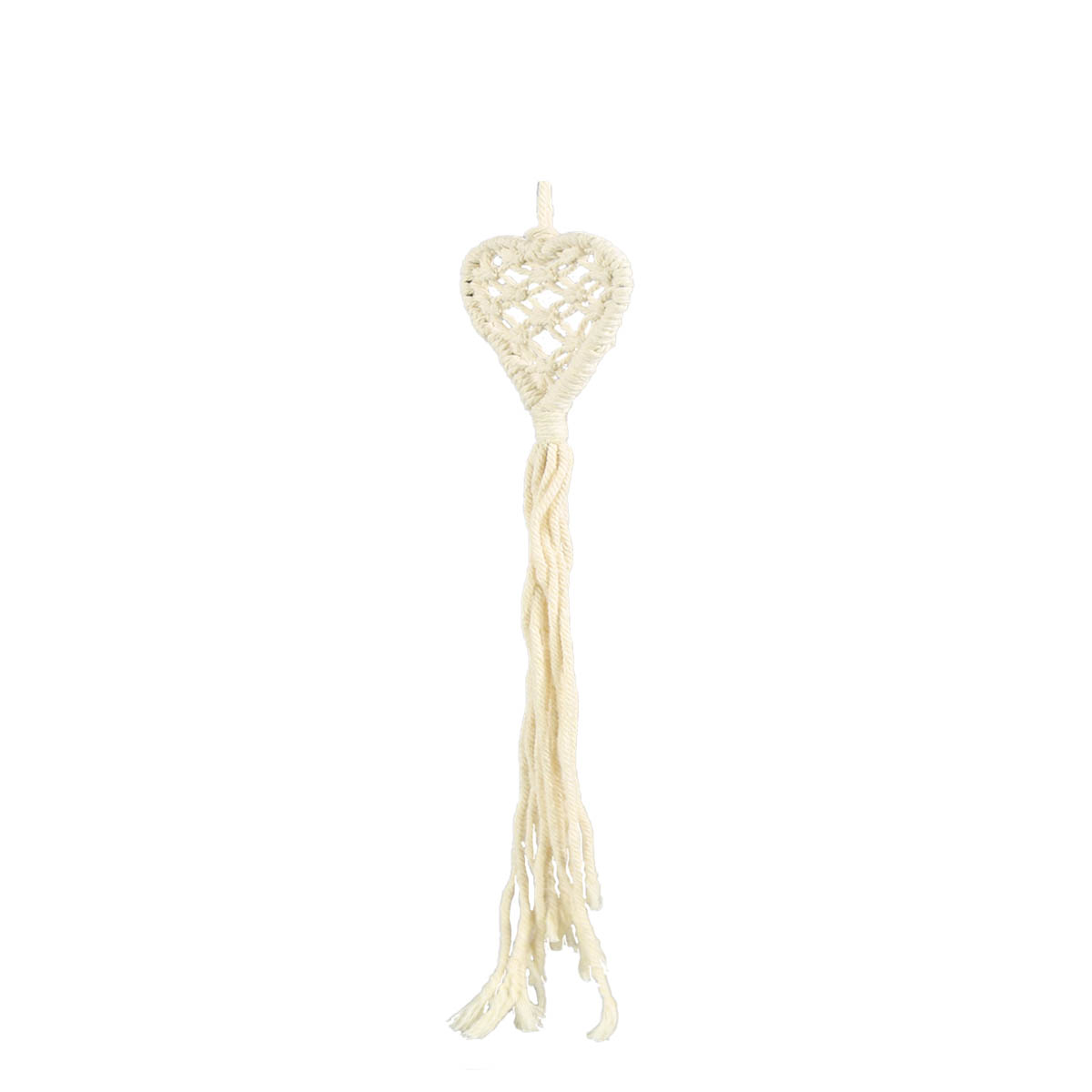 Makramee Herz natur 10x52cm Hänger