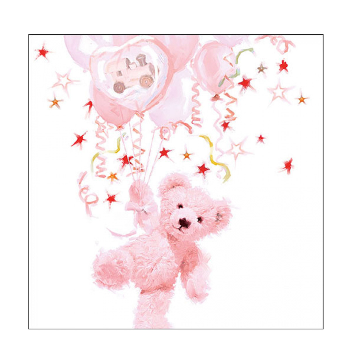 Ambiente Papierservietten Teddy rosa, Lunch 33x33cm
